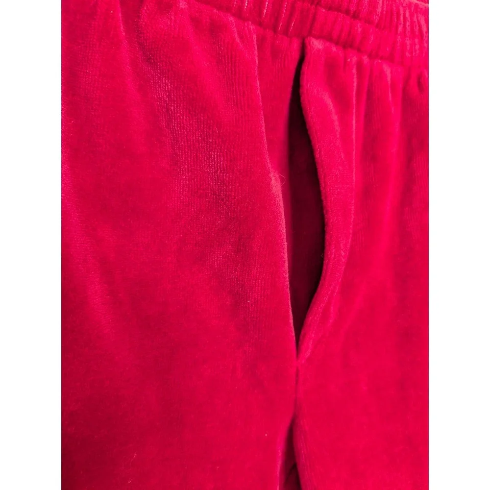 Radio Flyer Kids Red Velour Tracksuit Hooded‎ Jacket Joggers Set 12 Months